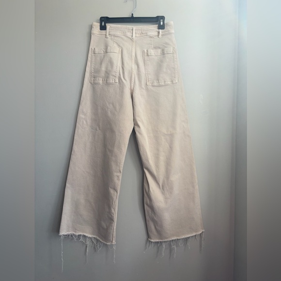 Zara Cream Wide Leg Jeans - Picture 2 of 2